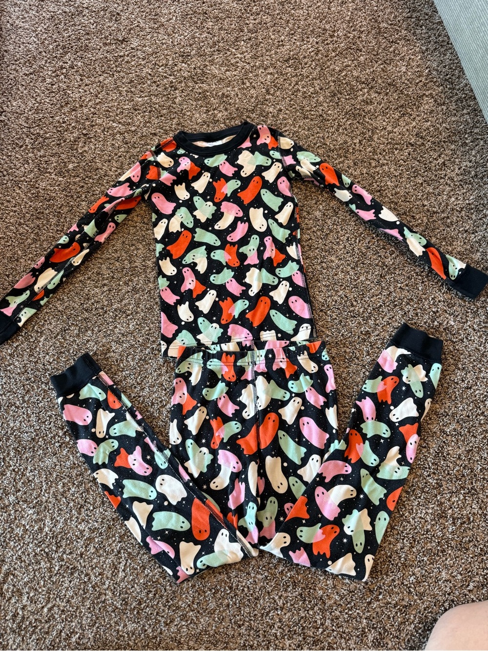 Hanna Andersson Halloween ghost organic cotton pajama set Girls 10